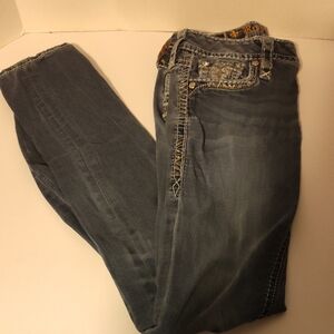 Rock Revival Women's Mid Rise Straight Snkara Size 29